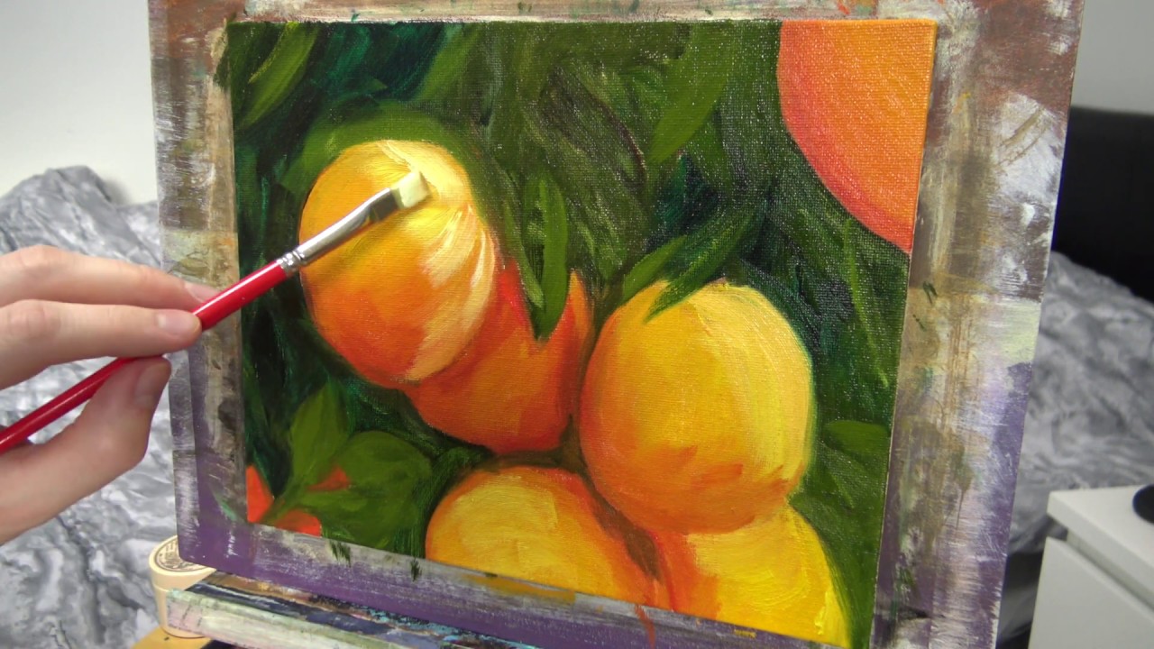 Painting an Orange Tree using Oil Paints