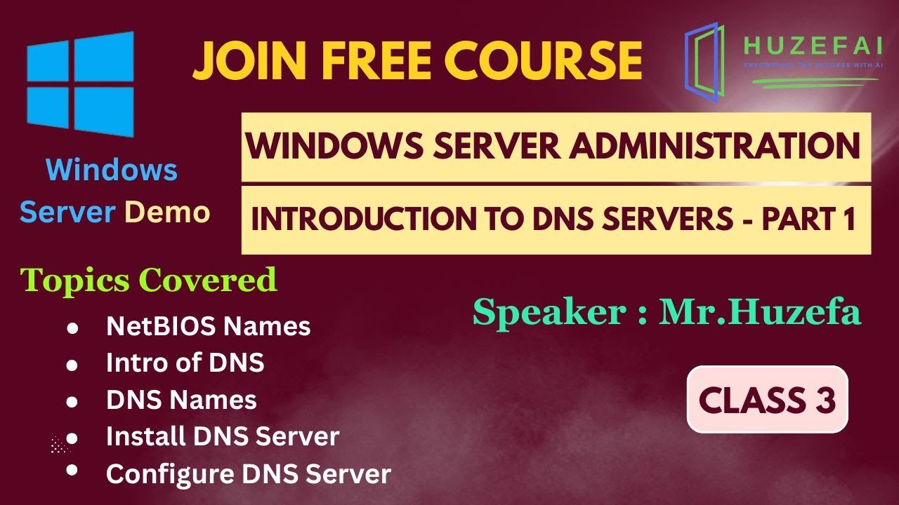 #Introduction of DNS with basic NetBIOS and Install, Configure DNS | Ekascloud | English