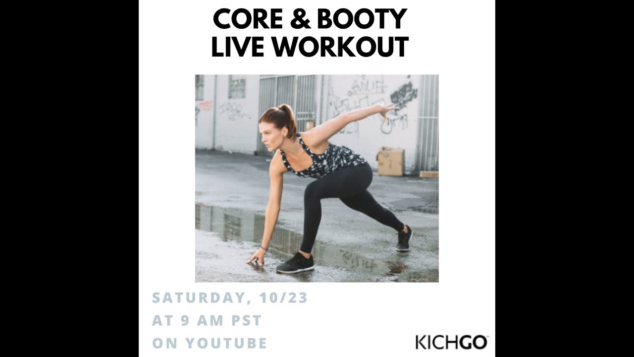 Easy on joints! Live Core and Booty workout with Kit Rich (no squats, no lunges, no planks!)
