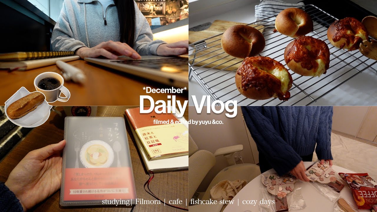Daily Vlog | Рано вставать и учиться ☕️📚 | Filmora | Productive | Baking | Japanese stew