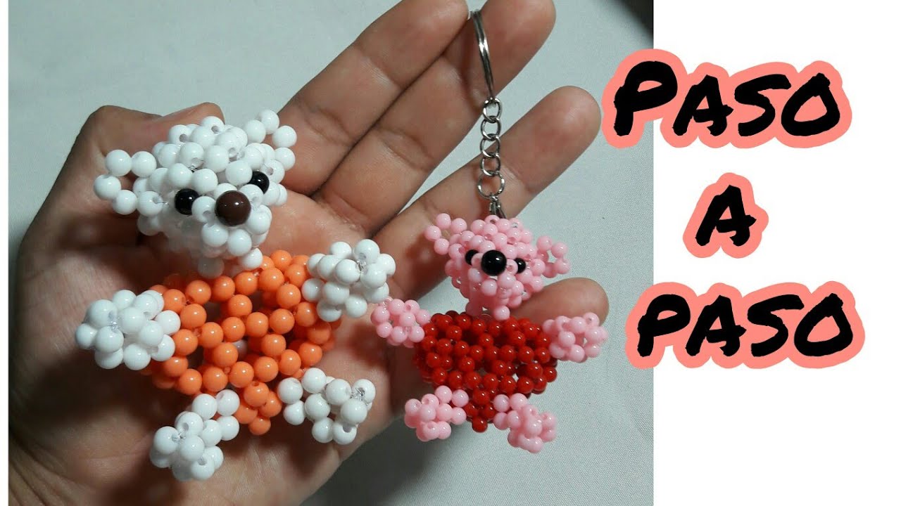 Oso enamorado hecho con perlas o cuentas. #urso com miçangas. Beaded bear.