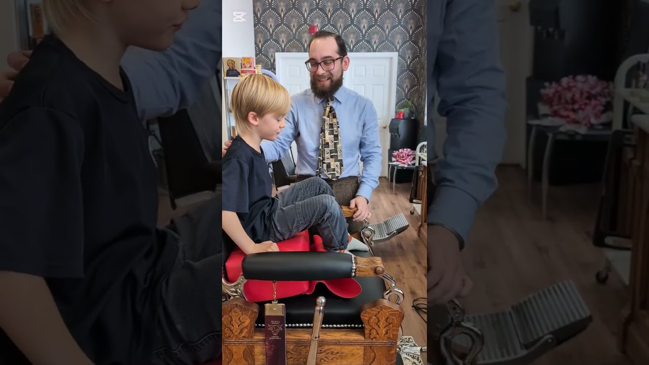 Three boys haircut 