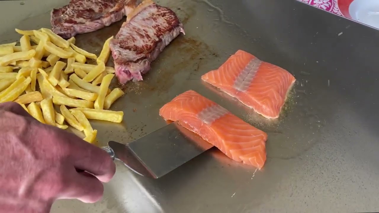 Coookers Teppanyaki A 8060 Rinderlende und Lachsfilet