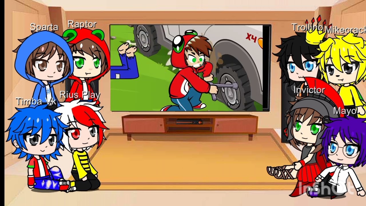 los compas reaccionan las perrerias de Mike el campamento🏕️ #loscompas #gacha