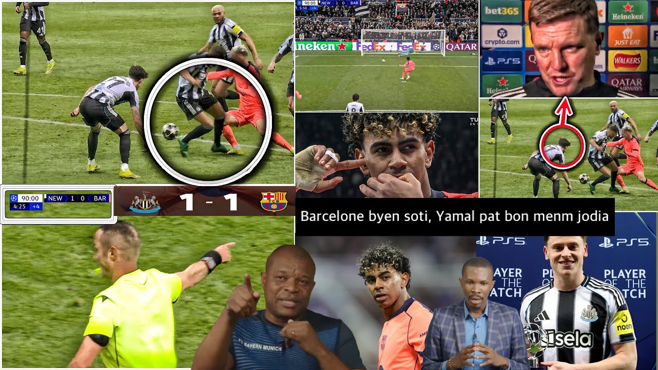 Rudy sou match nul 1-1 Barcelone vs Newcastle jodia,Yamal pat bon menm nan match sa, Barça byen soti