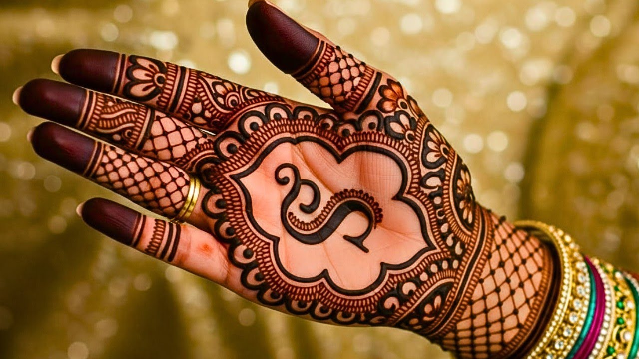 S Letter Bridal Front Hand Mehndi Design | Bridal Mehndi Design 