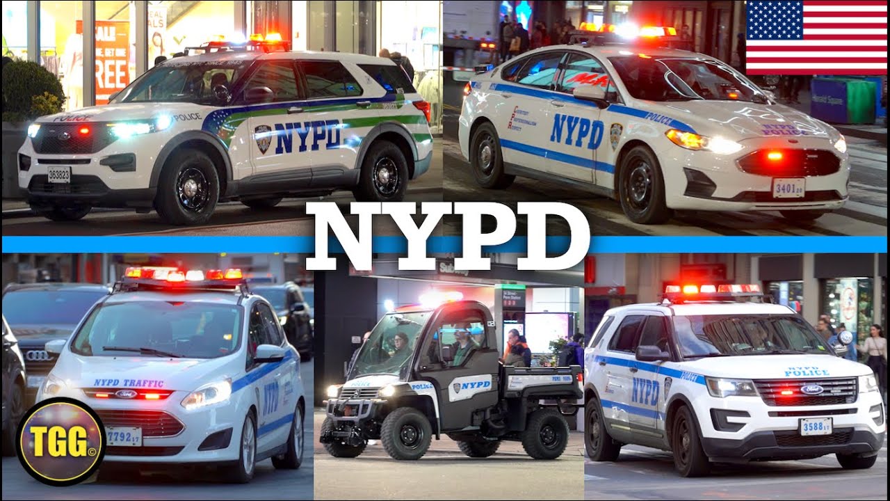 [New York] NYPD Police Cars With Lights & Siren! (Collection)