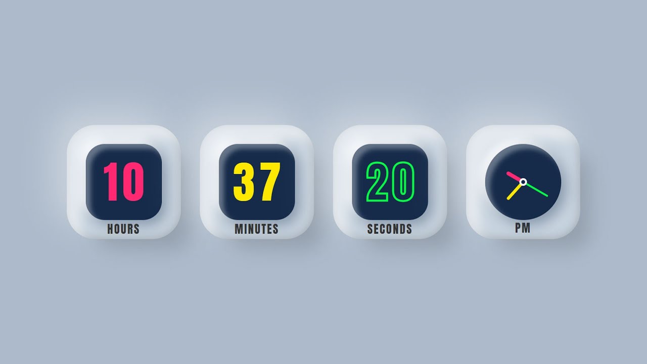 Create Digital and Analog Clock using CSS & JavaScript