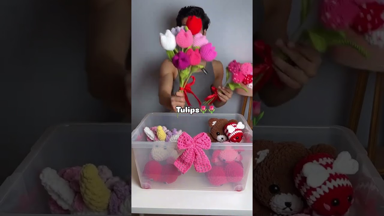 Everything I crocheted for Valentines Day&hearts;️