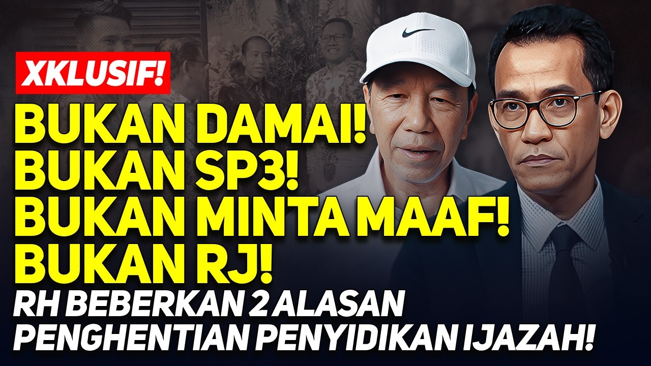 BUKAN DAMAI! BUKAN SP3! BUKAN MINTA MAAF! BUKAN RJ! INI ALASAN PENGHENTIAN PENYIDIKAN IJAZAH!