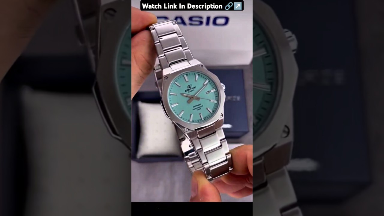 Casio Edifice Classy Minimalist Tiffany Blue Luxury Elegant Men's Watch #luxurywatchesformen #casio