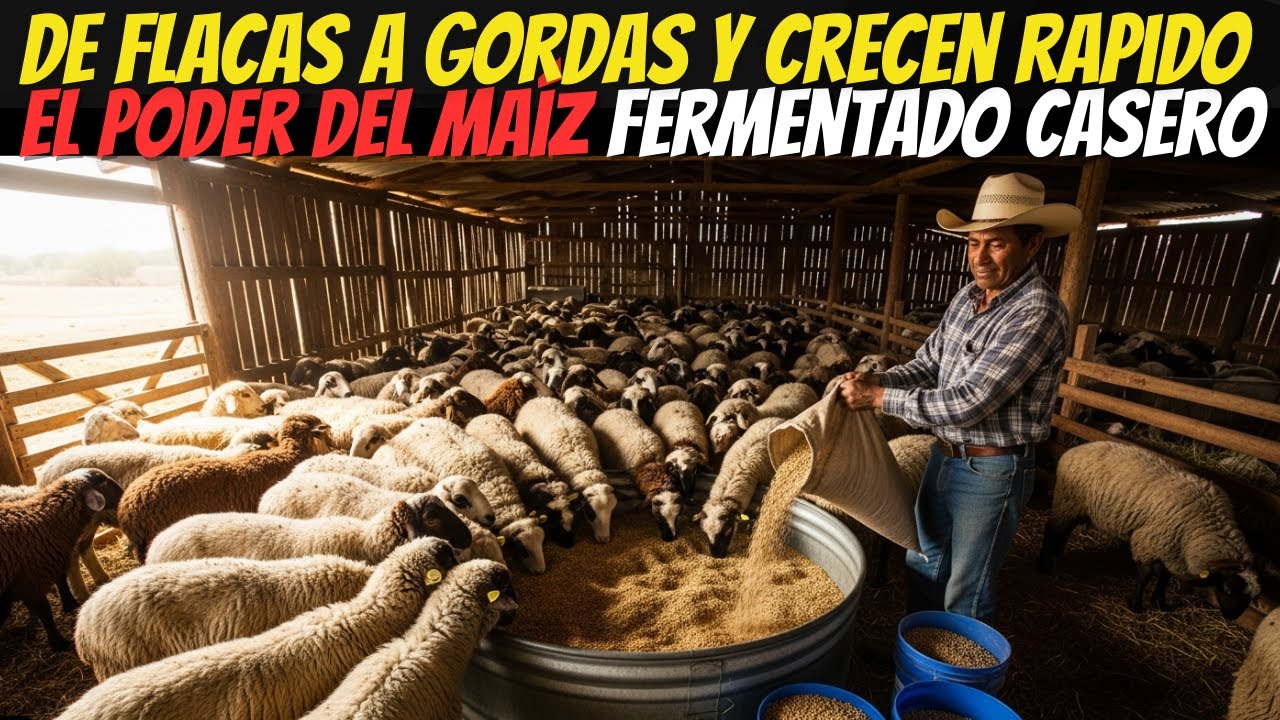 Mis 10 Ovejas Engordaron Y CRECIERON Rápido Con MAÍZ FERMENTADO Casero Método Comprobado Sin Químico