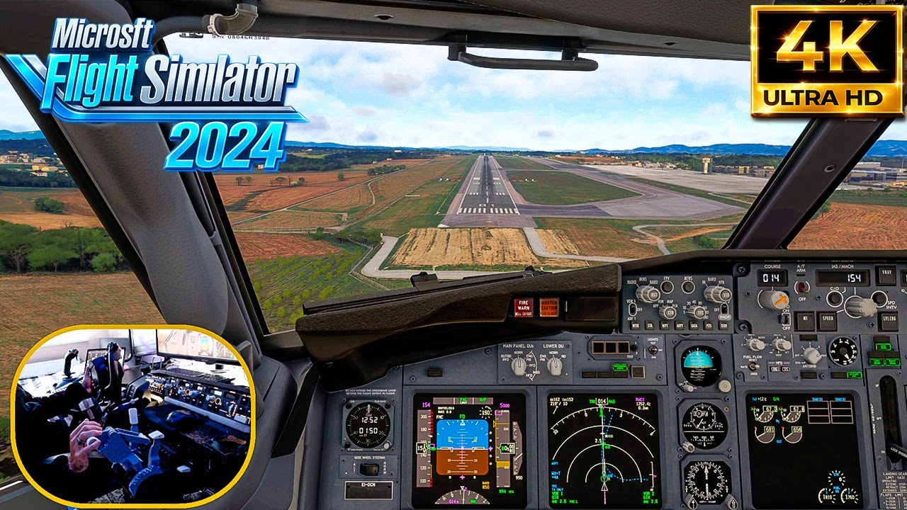 Flight Simulator 2024 | INSANE Approach into Barcelona Girona! | PMDG 737-800 | 4K
