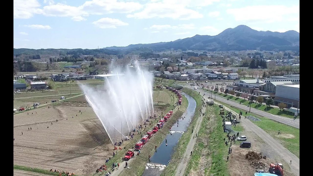 三戸地区消防　玉落とし(青森県南部町2019年）