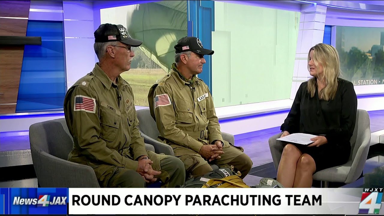 Round Canopy parachuting team