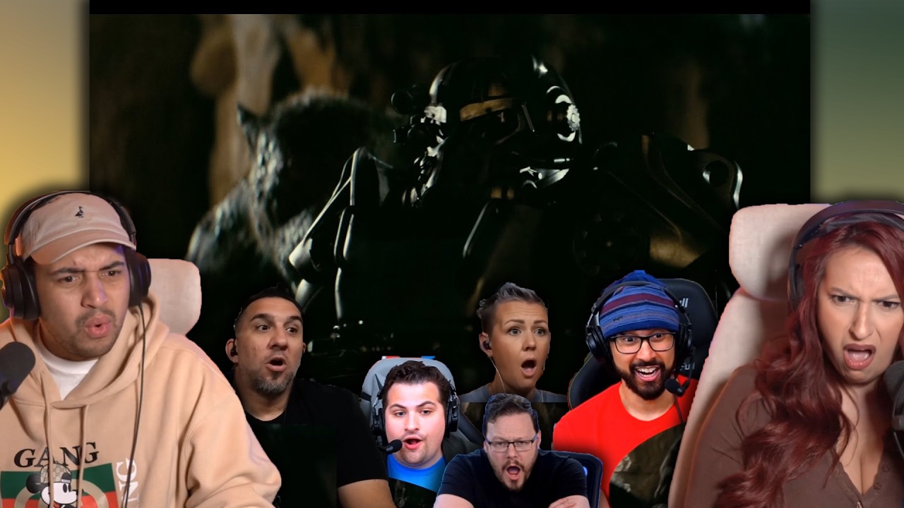 Мутировавший медведь нападает на Титуса / Fallout 1x2 «Цель» / Подборка реакций