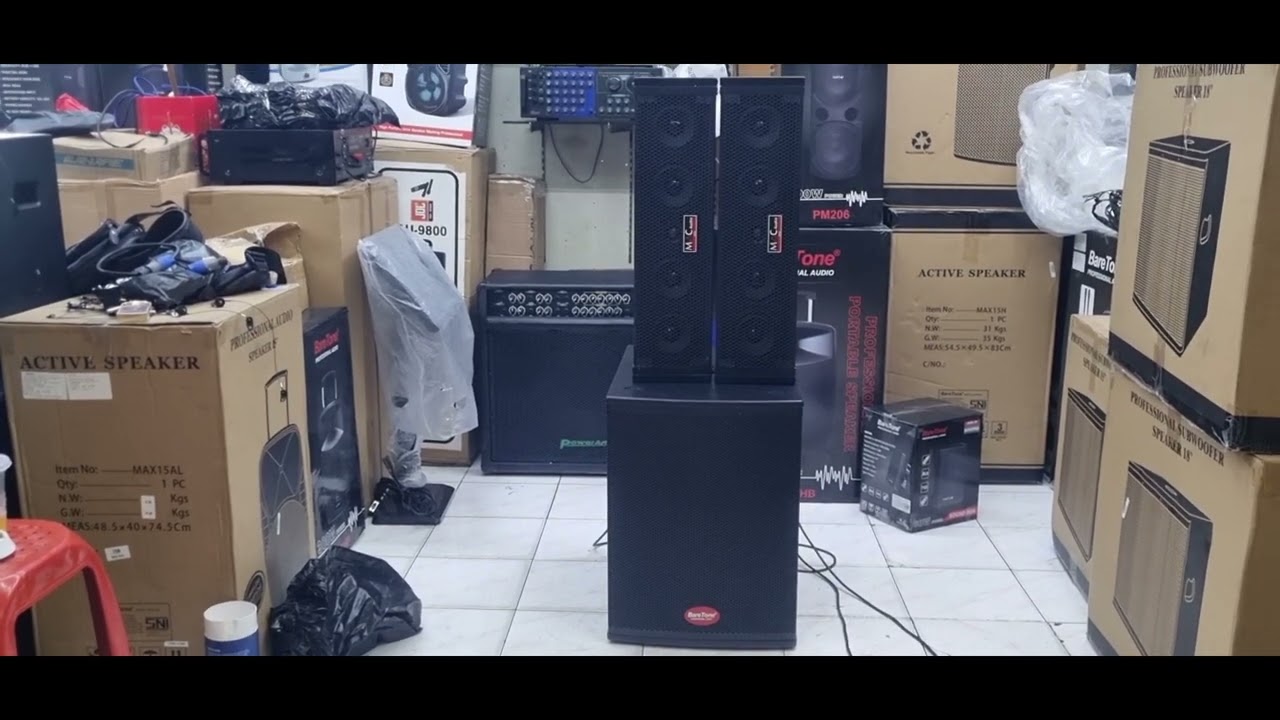 Review Subwoofer Aktif 12 Inch Baretone PM212 800W Bisa Output Pasif Paling Mantul