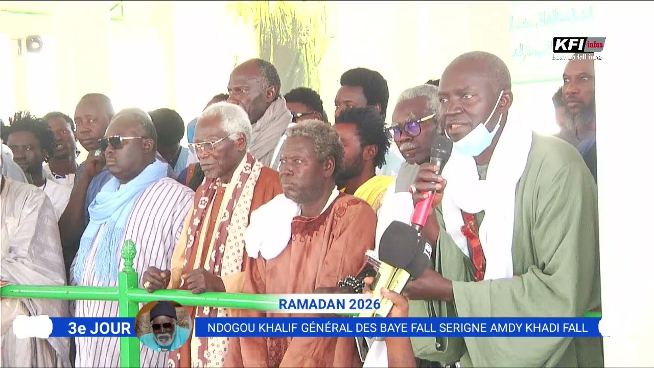 Ramadan 2026 3&egrave;me Jour Ndogou Khalif General Des Baye Fall Kadduy Serigne Dame Soda Fall