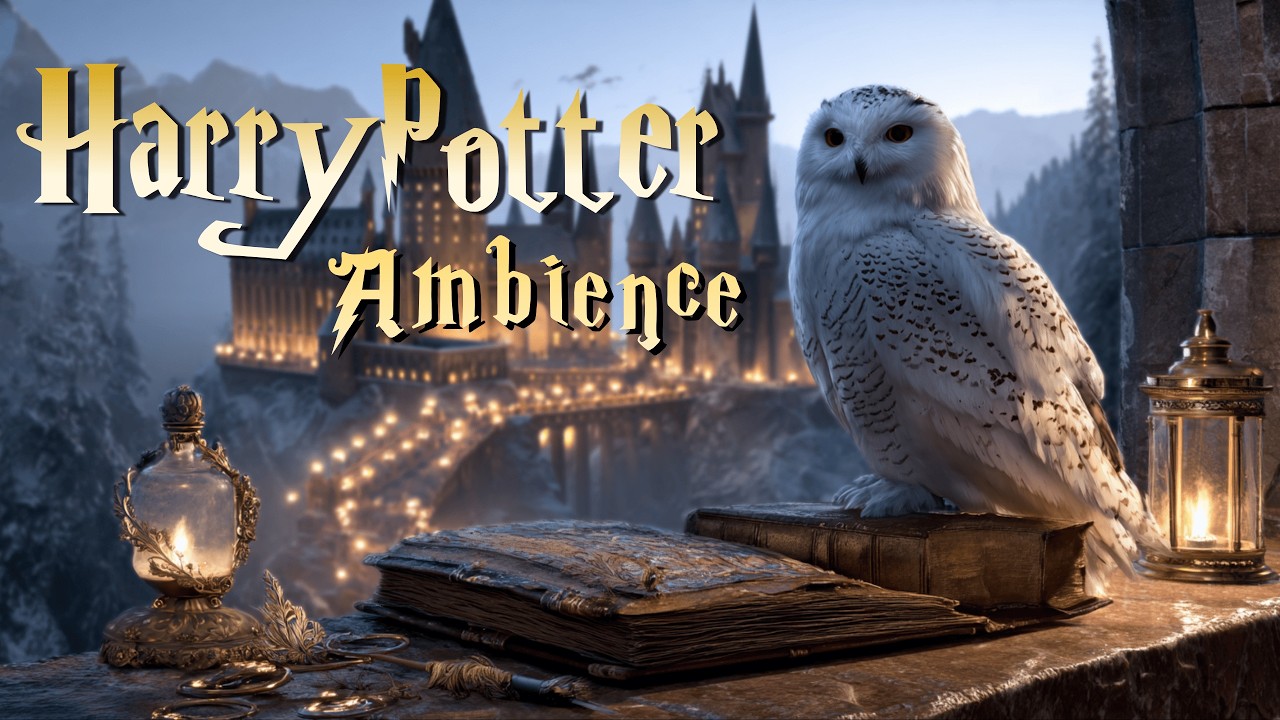 Harry Potter Ambience ✨ Winter at Hogwarts | Magical Sounds for Focus, Sleep & Stress Relief 🏰