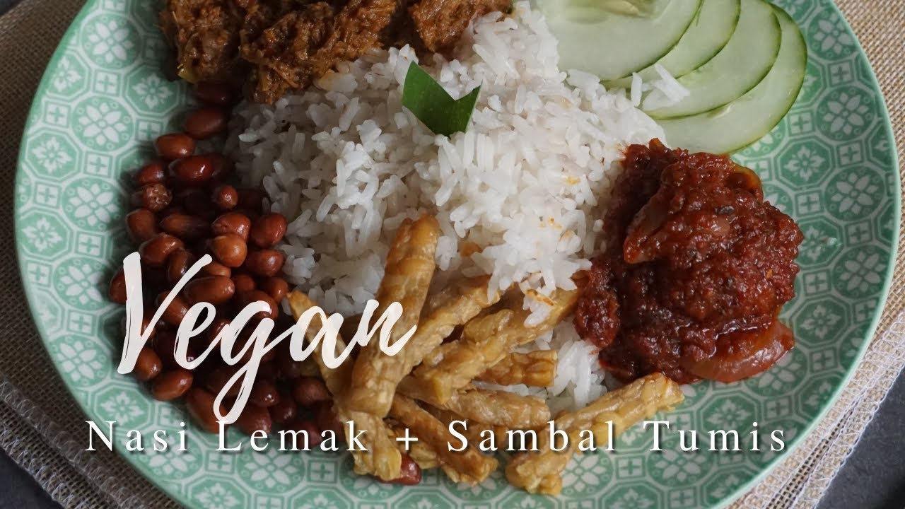 How to make Authentic Vegan Nasi Lemak & Sambal Tumis | 纯素椰浆饭和参巴食谱 | Malaysian Vegan