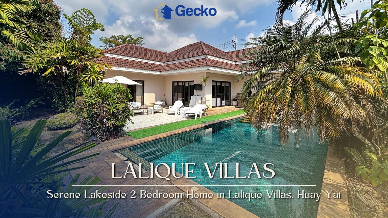 Serene Lakeside 2-Bedroom Home in Lalique Villas, Huay Yai | Price Only ฿7,950,000 THB!!🌊🏠
