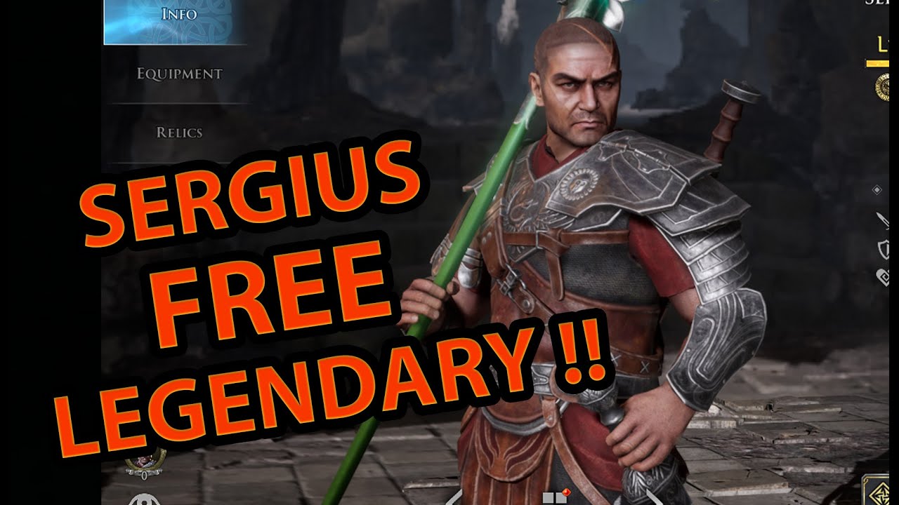 SERGIUS REVIEW FREE LEGENDARY HERO !! SHOULD YOU BUILD ?! King Arthur: Legend rise