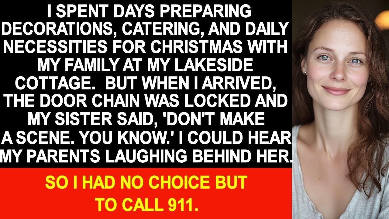 I spent days preparing for Xmas with my family, but when I arrived, the door chain was locked