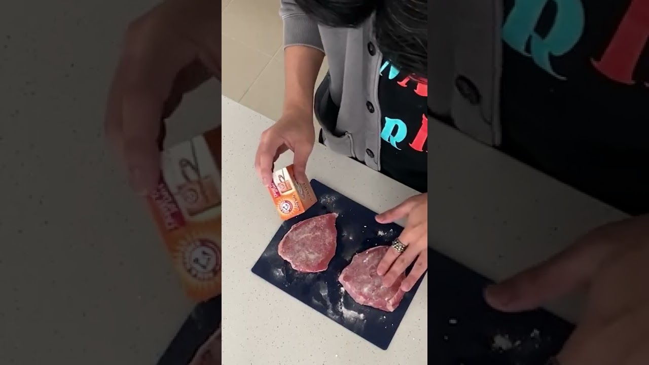 Cooking Discount Steak With Baking Soda #shorts