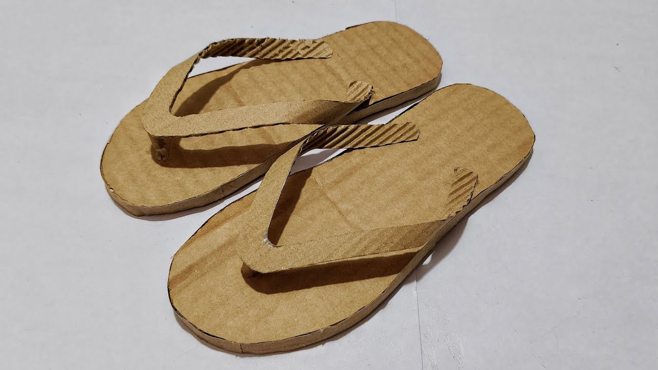 How To Make Slippers From Cardboard At Home - Best Out Of Waste Crafts ideas