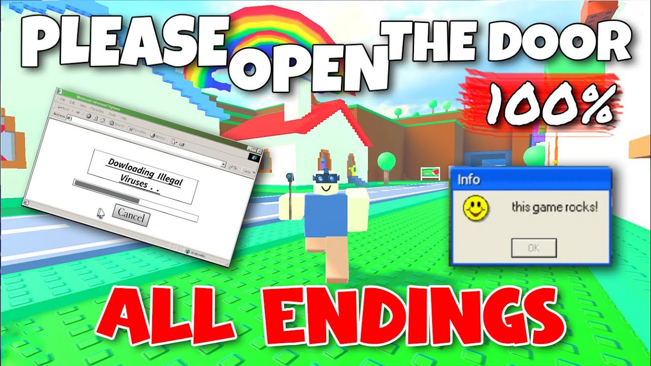 Please Open The Door - ALL Endings [Roblox]