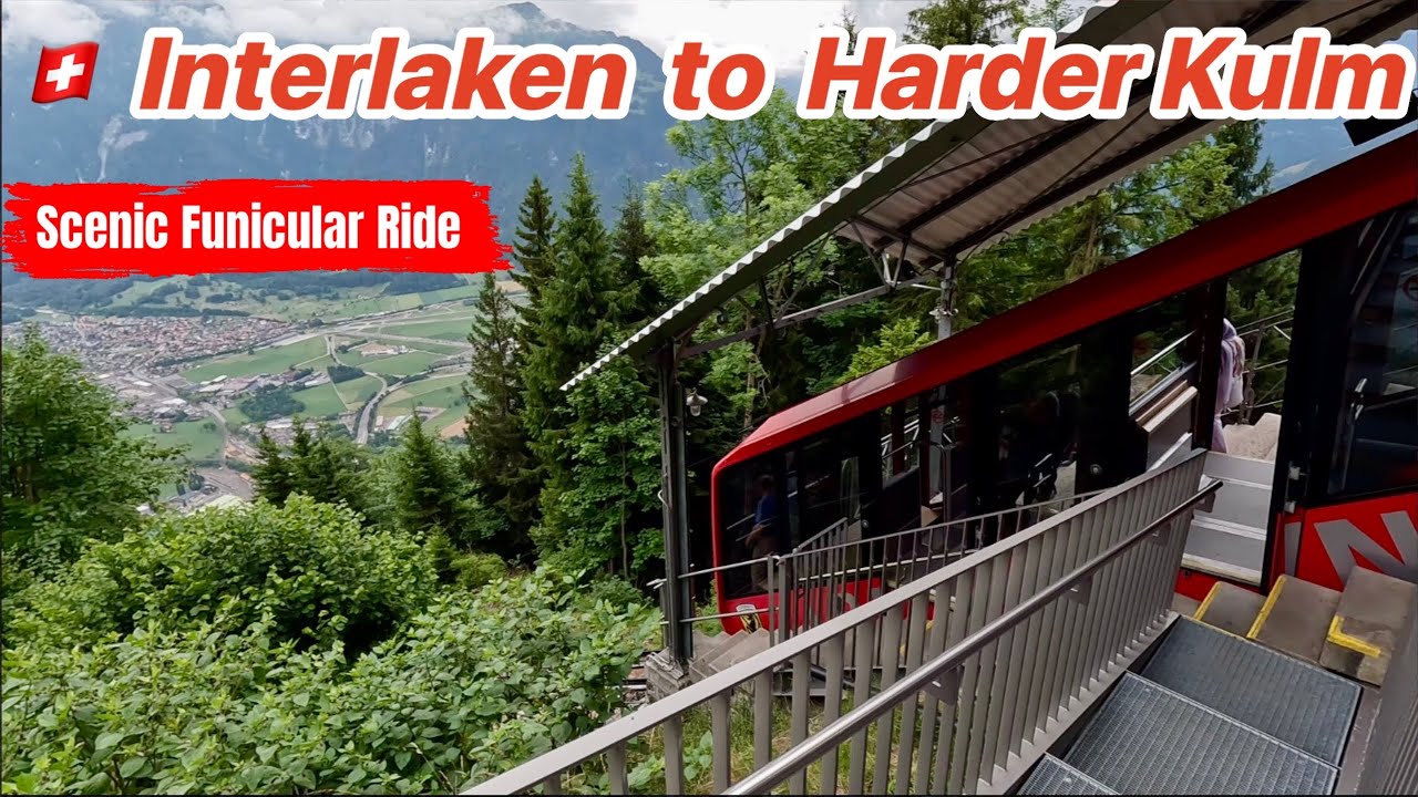 🇨🇭 Scenic Funicular ride | Interlaken to Harder Kulm