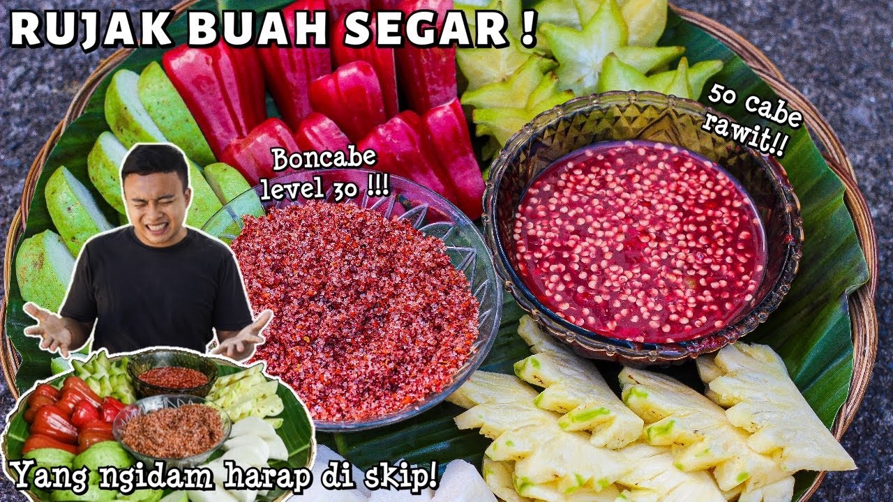 MUKBANG RUJAK BUAH BUAHAN SEGAR SUPER PEDAS BIKIN NGILER!!!