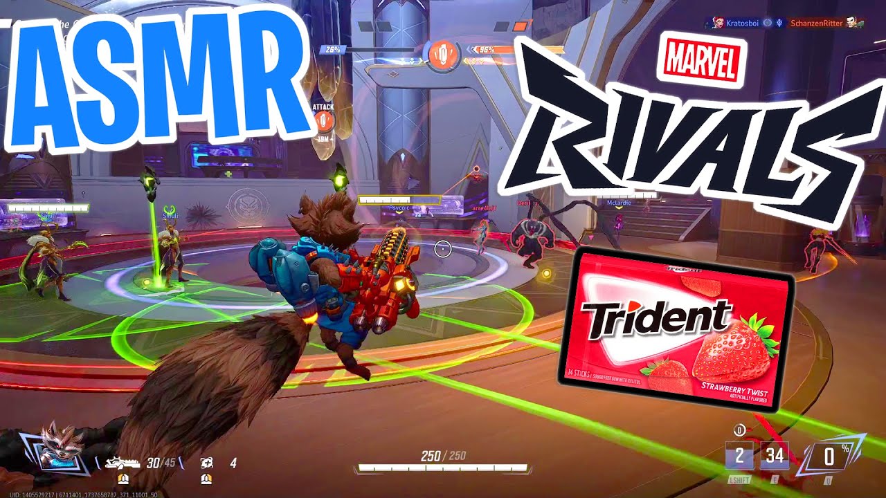 ASMR Gaming 😴 Marvel Rivals Ranked Relaxing Gum Chewing 🎮🎧 Controller Sounds + Whispering 💤