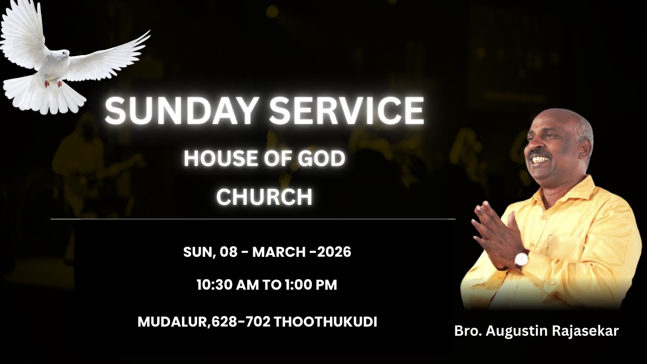 LIVE | Sunday Service | 8 MARCH 2026 | Bro. Augustin Rajasekar