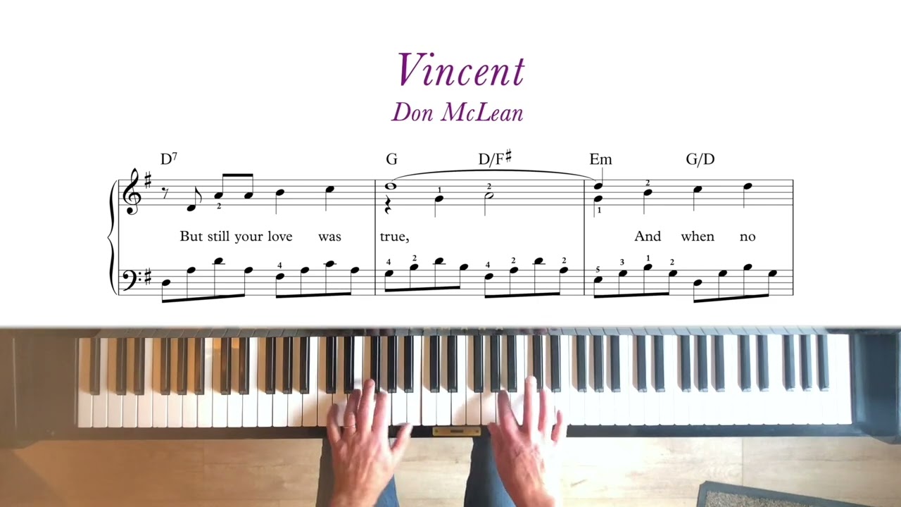 Vincent - Don McLean | Early Intermediate Piano Tutorial + Sheet Music (Original arrangement)