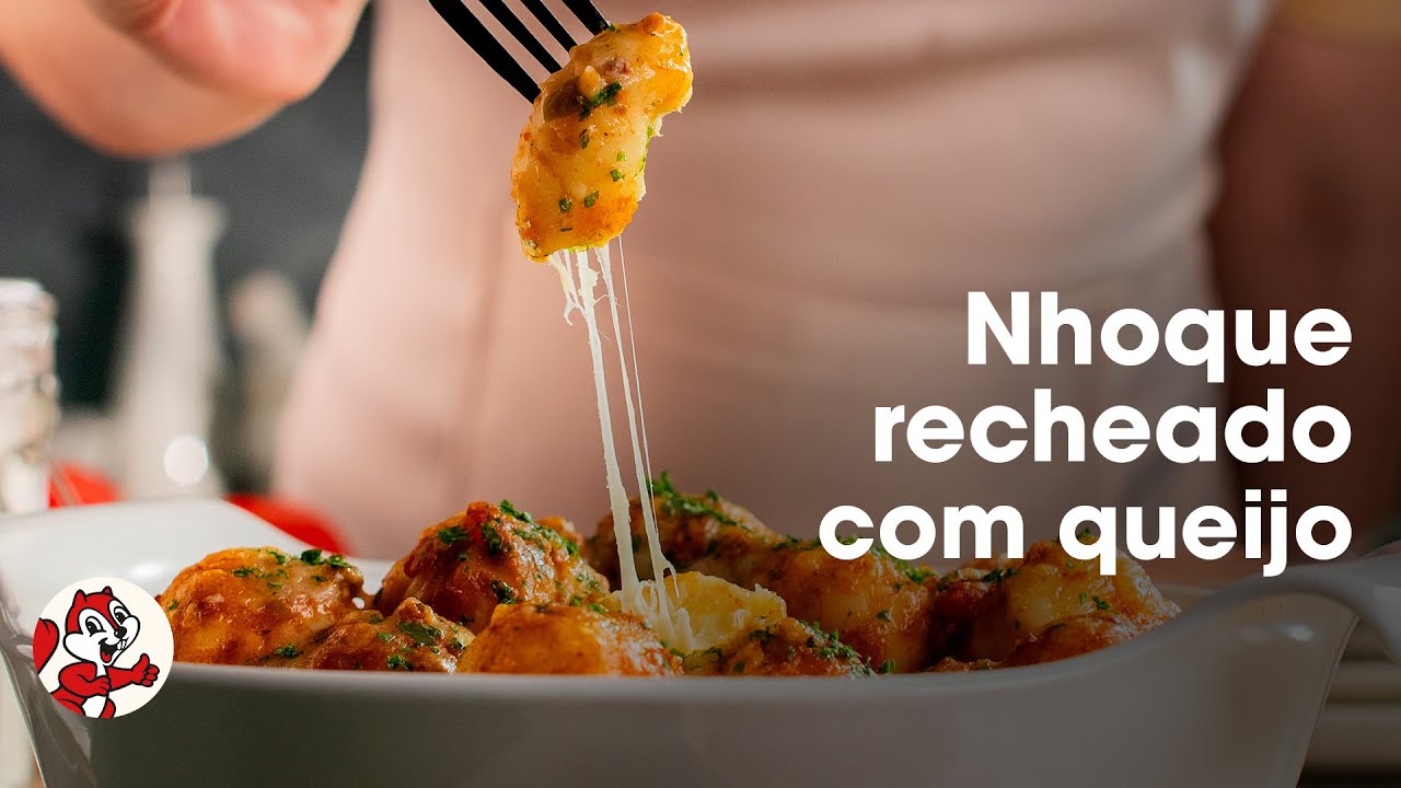 Nhoque recheado com queijo
