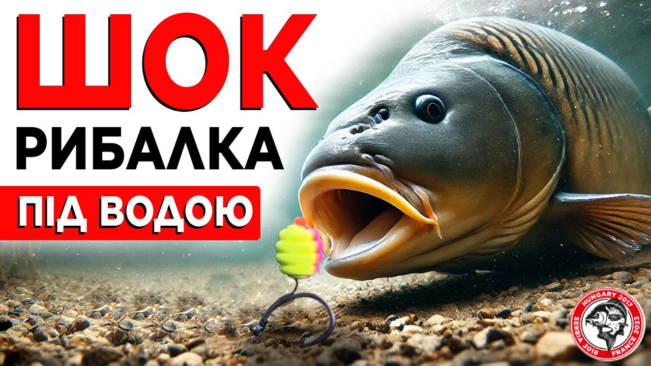 Такої рибалки ви ще НЕ БАЧИЛИ! Підводна зйомка! Короп, карась і осетр!