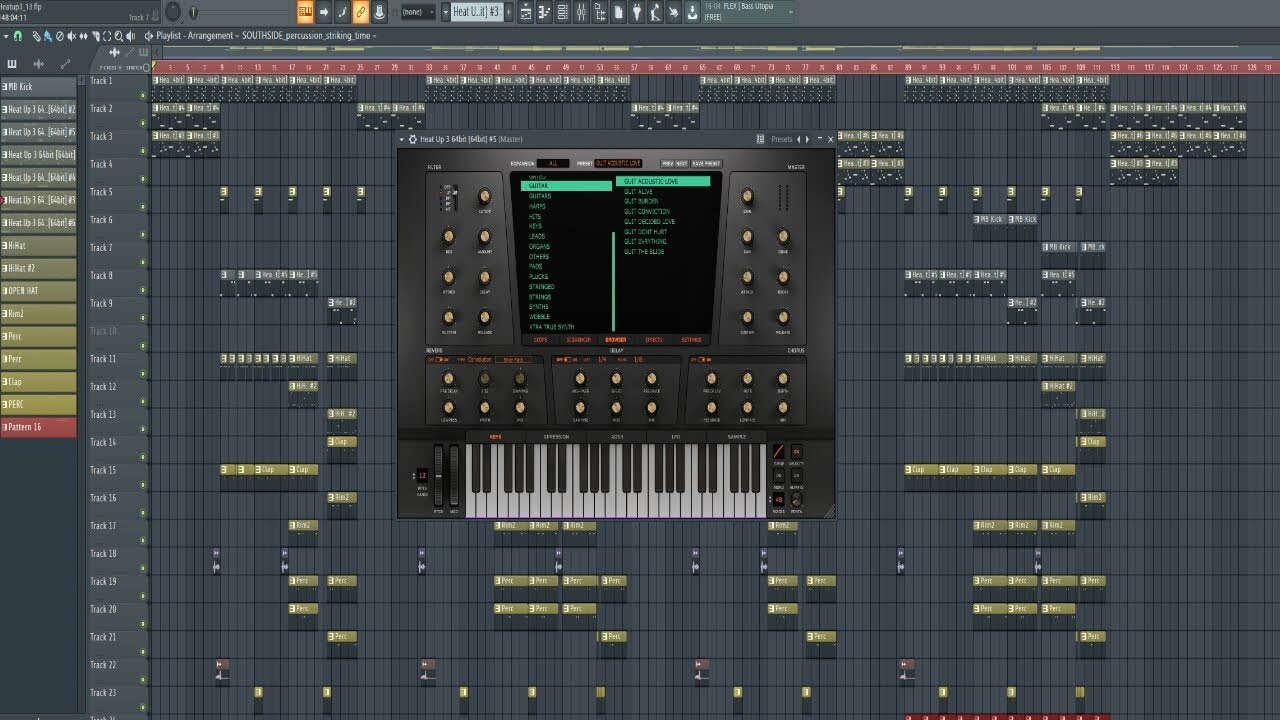 making a beat with heat up 3 | Mack Beats Studio
