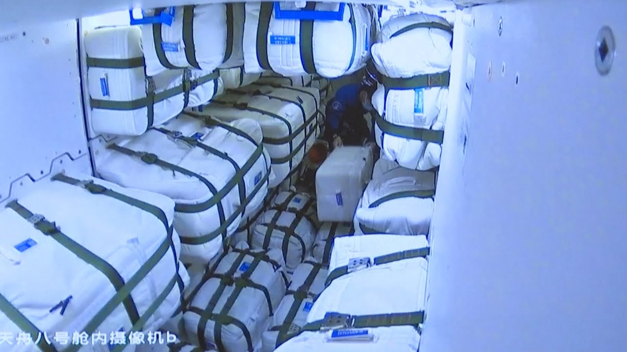 Shenzhou-19 crew transfers Tianzhou-8 cargo to space station