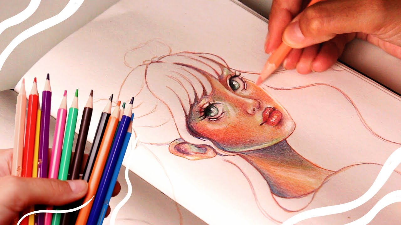 Cómo pintar PIEL COLORIDA ✨ lápices de colores baratos