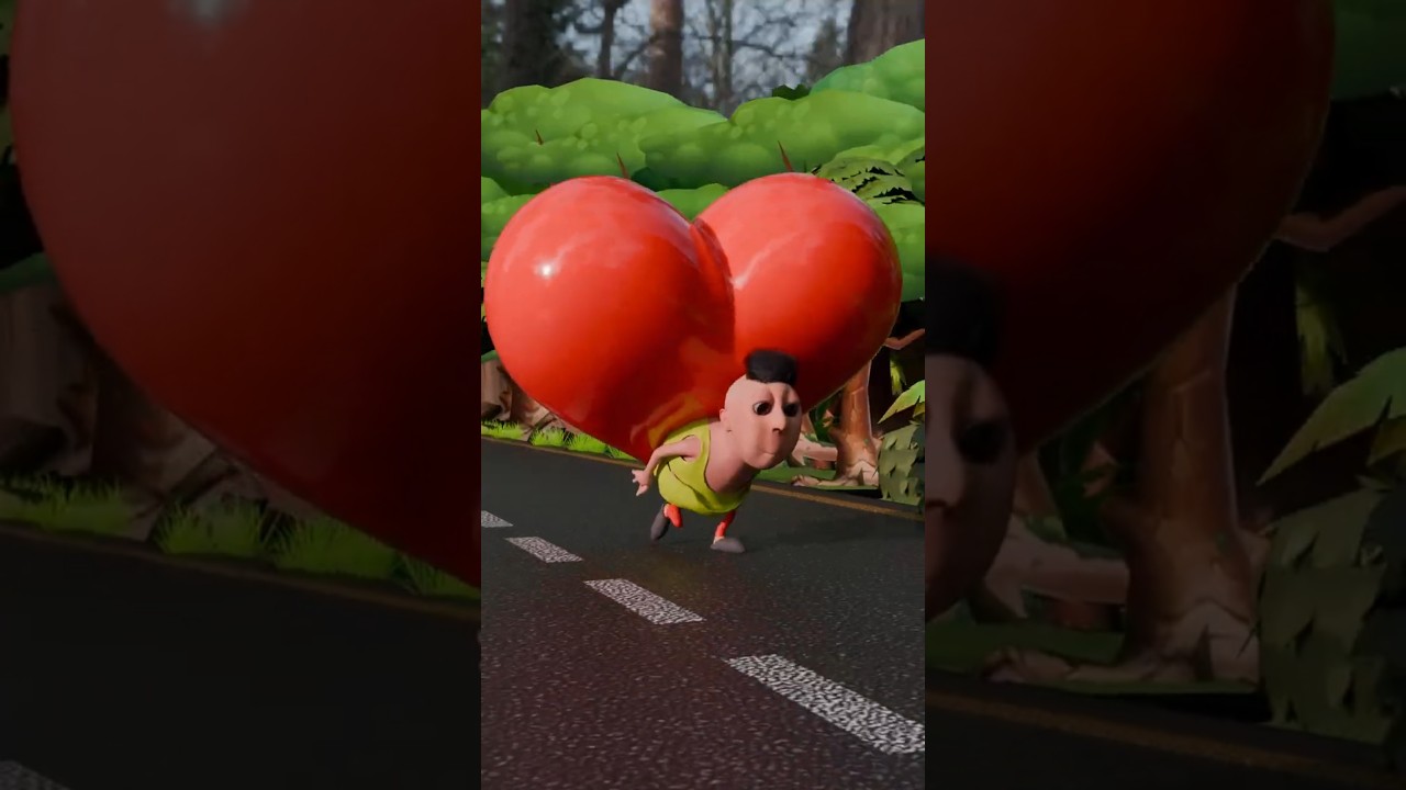 Hammoud Habibi with a bigger and bigger heart #hamood #meme #shorts  #animation  #cartoon #funny