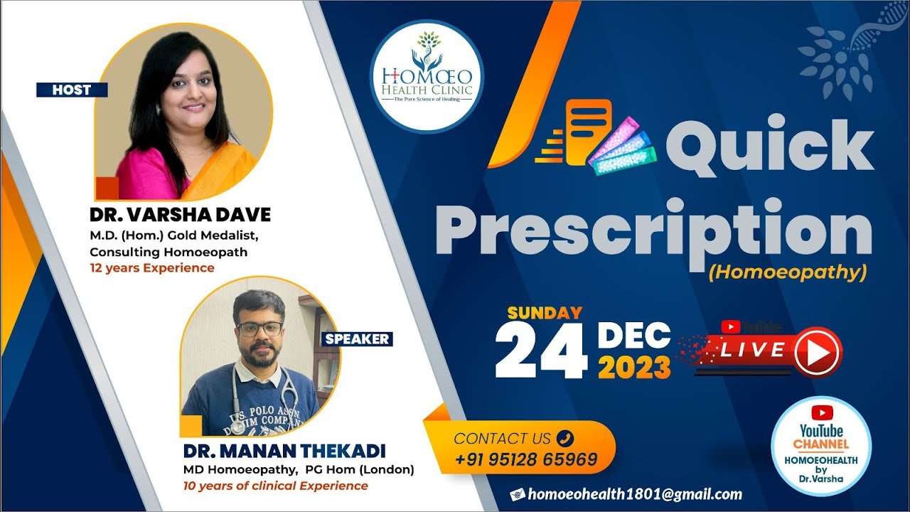 Quick Prescription (Homoeopathy)| ft. Dr. Manan Thekadi