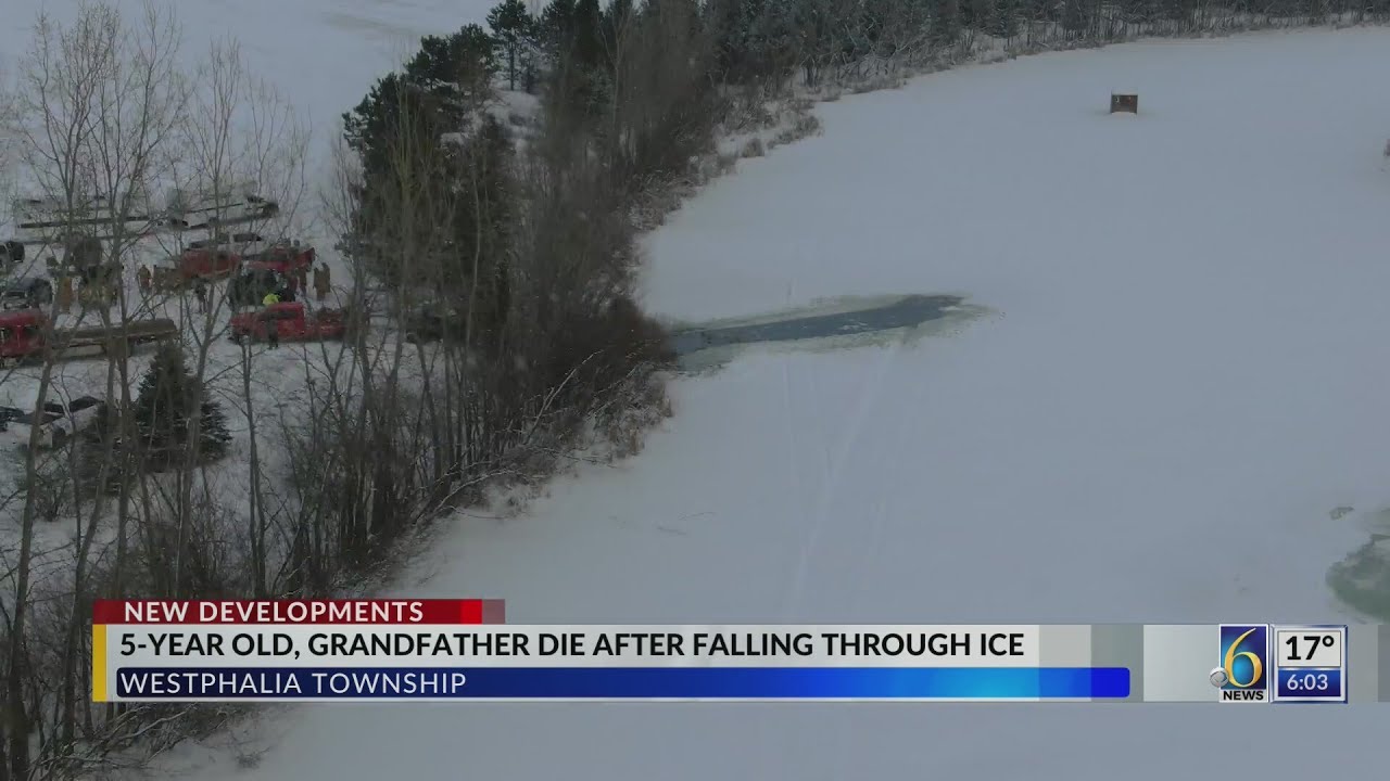 5-year-old, grandfather die after falling through ice