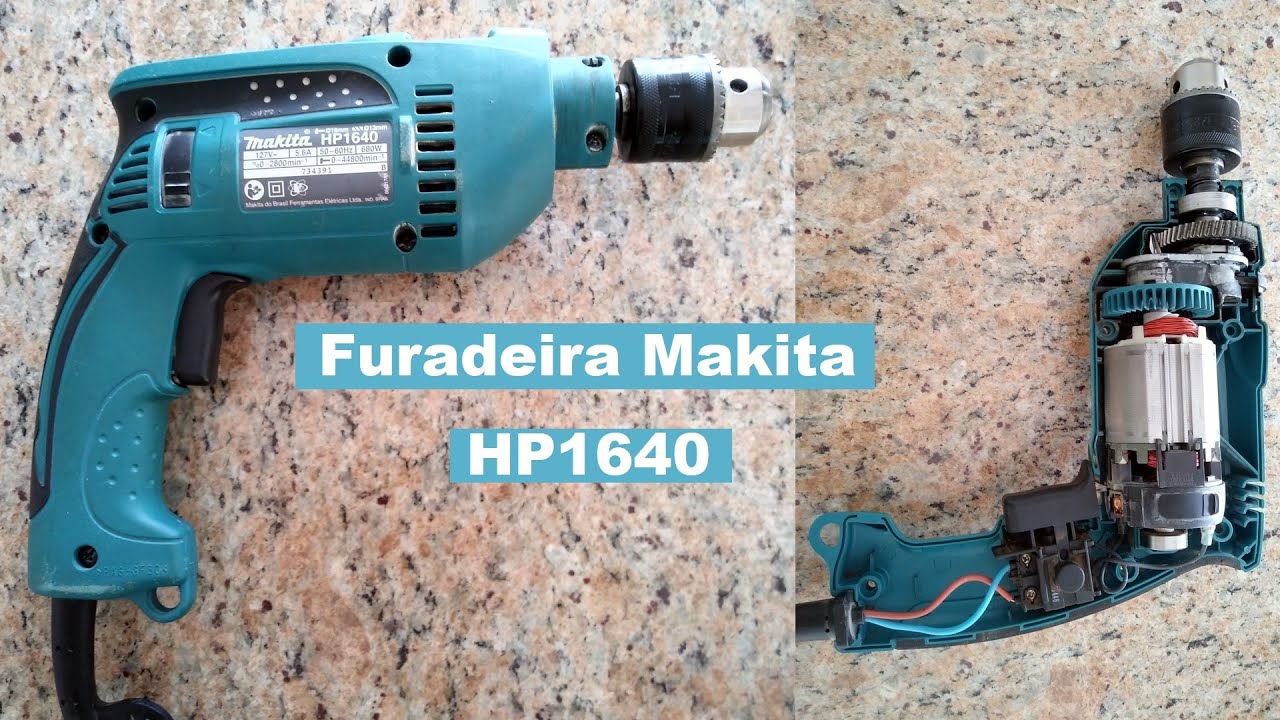 Furadeira Makita HP1640 - Como abrir e como trocar o mandril