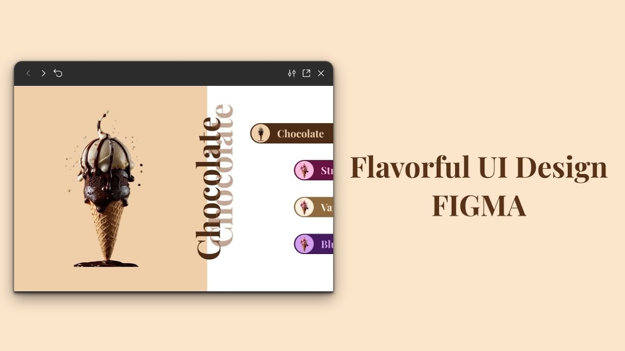 Creative Ice Cream Website UI Design | Flavor Switch Interaction 🍦 | UI/UX Design Concept