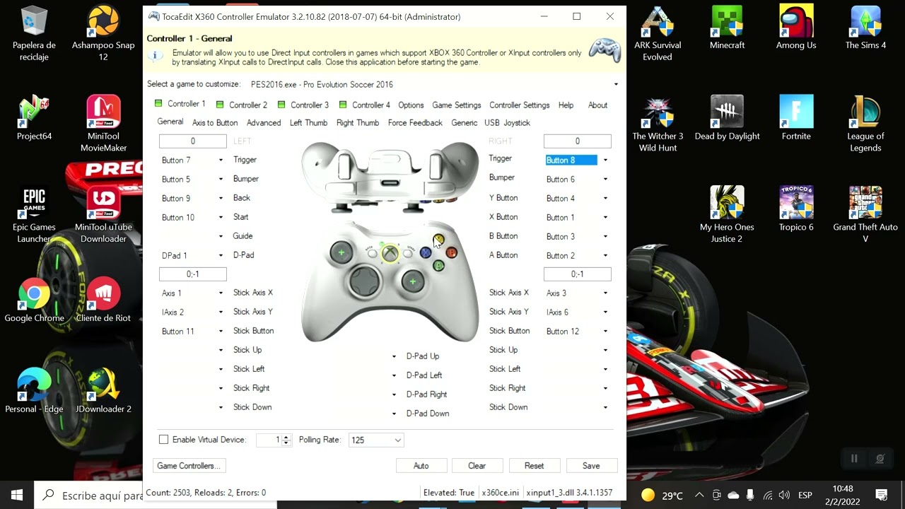 Como poder jugar con Mando cualquier juego 2022 para PC (funciona en todos los mandos)