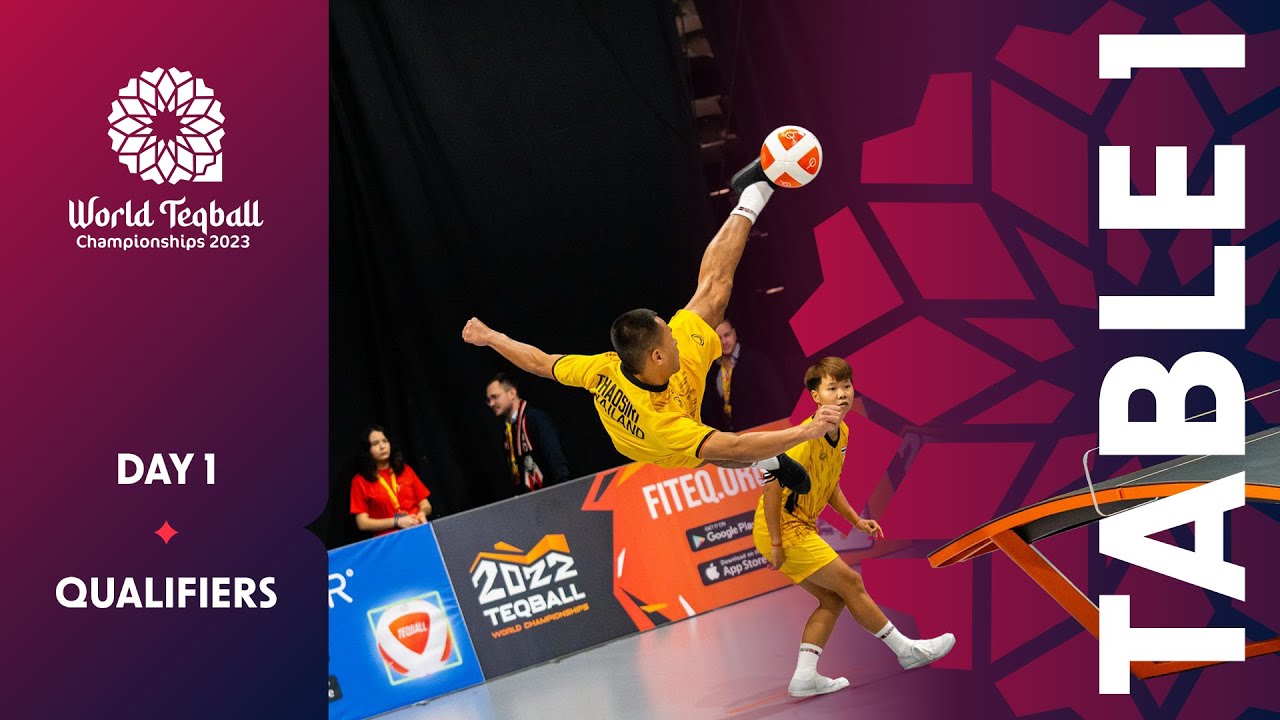 LIVE - World Teqball Championships - Bangkok | DAY 1 - TABLE 1