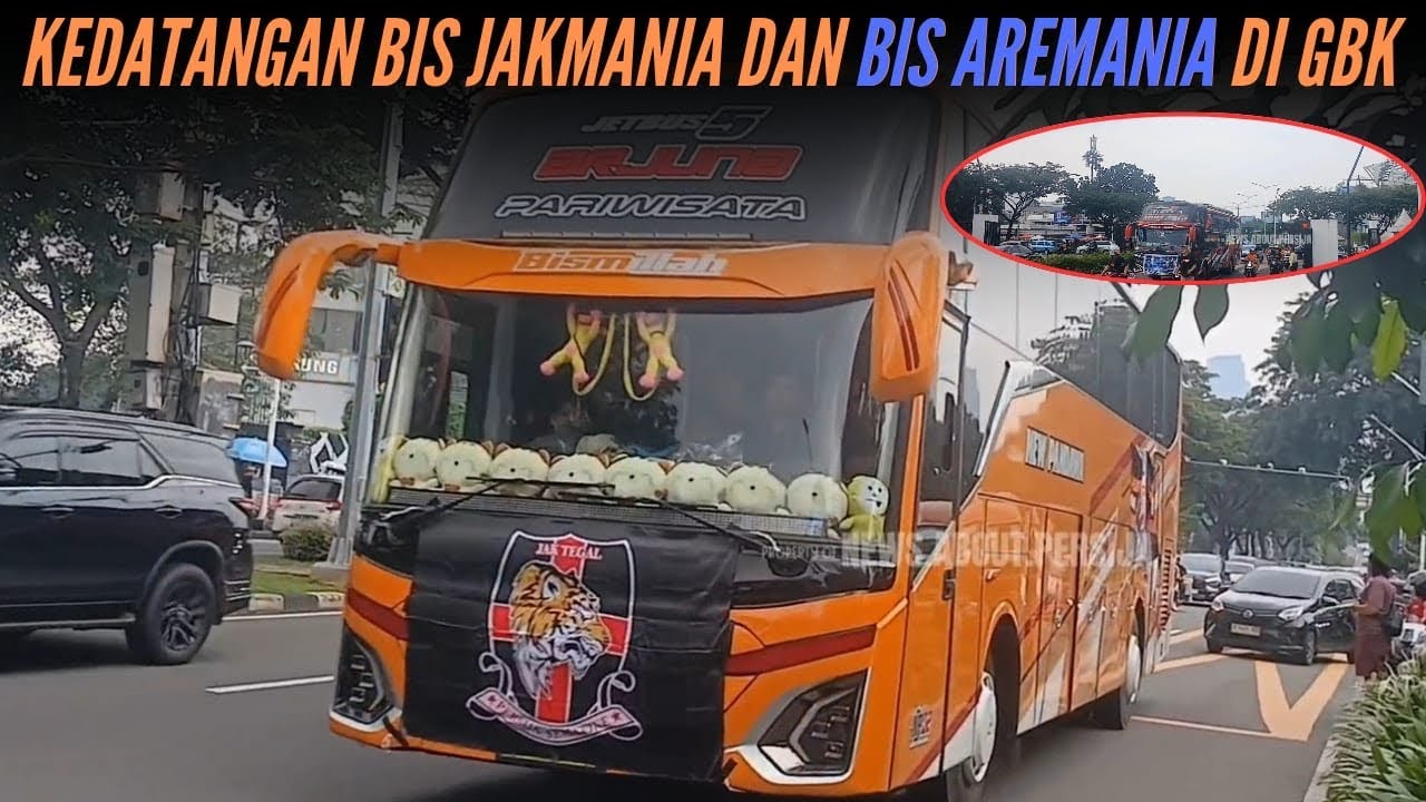 KEDATANGAN BIS JAKMANIA DAN AREMANIA DI GBK LAGA PERSIJA VS AREMA #persijavsarema #newsaboutpersija