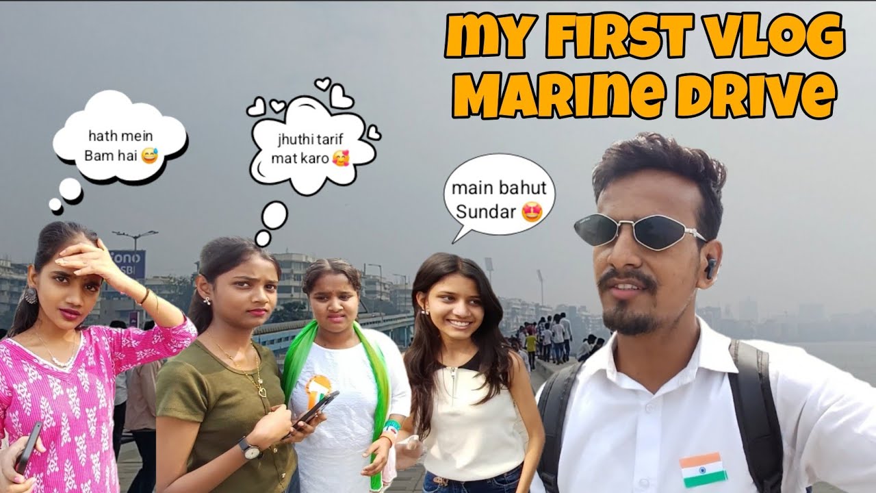My first blog Marine drive 👰 jubervlogs