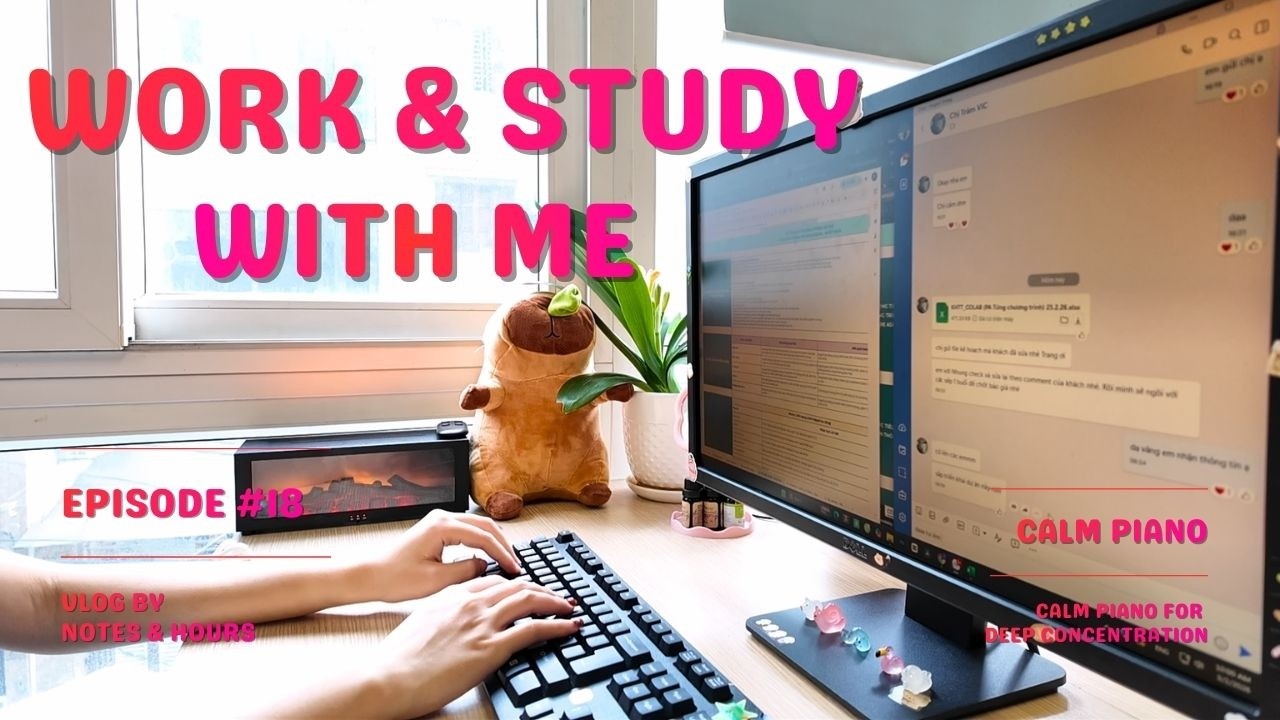Work & Study With Me | Calm Piano, Soft Desk Ambience – Deep Focus